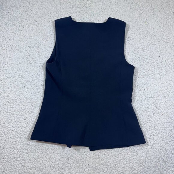 Wilfred Aritzia Regal Vest Crepette Navy Blue Womens Size 6 - Picture 5 of 8